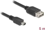 DeLOCK USB kabelis USB 2.0 5m Mini-USB B USB A juodas