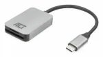 Kortelių skaitytuvas ACT AC7056 USB 3.2 Gen 1 Type-C pilkas, MicroSD SD