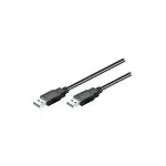 Goobay 95717 USB 3.0 SuperSpeed jungiamasis laidas, abiejuose galuose USB-A, 1 m, juodas