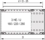 Schroff 24560055 universali EMC dengiamoji plok&scaron;tė, 84 HP, 415 mm gylio, 2 vnt.