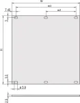 SCHROFF PART.FRONT PANEL 2U 28HP AN/CR - Priekinis skydelis 2U 28HP