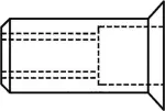 Aklavarinė veržlė GESIPA M8, įgilinta 90&deg; galvute, korpusas 11&times;18,5 mm, skirta 1,5&ndash;4,5 mm plok&scaron;tėms