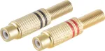 Jungtis RCA moteri&scaron;ka auksuota ShiverPeaks BS52021-SET (2 vnt.)