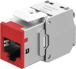 Goobay Keystone modulis RJ45 CAT 6A, STP, Slim, Raudonas (77948)