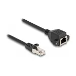 Delock RJ50 prailginimo kabelis, ki&scaron;tukas&ndash;lizdas, S/FTP, 2 m, juodas