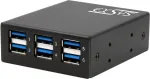 Exsys USB 3.2 Gen 1 Hub su 15kV ESD apsauga, DIN bėgio tvirtinimu, 6 prievadų (EX-11246HMS)