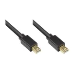 GoodConnections Mini DisplayPort 1.1 laidas, Ki&scaron;tukas-Ki&scaron;tukas, Auksuoti kontaktai, Juodas, 5 m