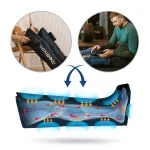 Medivon Compression Massager Aeria &ndash; oro suspaudimo kojų ir pėdų masažuoklis su &scaron;ildymu, 3 režimais, 3 intensyvumo lygiais, belaidžiu nuotolinio valdymo pulteliu