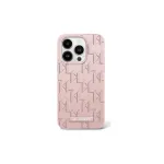 Karl Lagerfeld KLHMP16SPKHPORPP Dėklas Hardcase Hot Stamp MagSafe, skirtas Apple iPhone 16 6,1 colio, rožinis