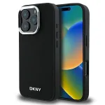 DKNY DKHMP16LPSCMCLK Hardcase for iPhone 16 Pro 6,3 inch Black Plain Silver Logo MagSafe