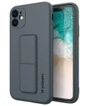 iLike Samsung Galaxy A22 5G Kickstand Case Silicone Stand Cover Black