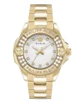 Philipp Plein &bdquo;The $kull&ldquo; moteri&scaron;kas kvarcinis laikrodis 38 mm, nerūdijantis plienas, juodas ciferblatas, silikoninis dirželis PWOFA0725