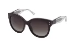 NINA RICCI moteri&scaron;ki akiniai nuo saulės SNR3245501CK - juodas acetatinis rėmelis, pilki polikarbonatiniai lę&scaron;iai, 55/18/140 mm