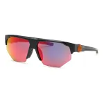 PHILIPP PLEIN SPORT SSP015-62Z42R Vyri&scaron;ki Akiniai Nuo Saulės Juodas Rėmas Pilki Veidrodiniai Lę&scaron;iai 62/13/135 mm