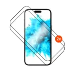 Grūdinto stiklo apsauginis stikliukas FIXED, skirtas Apple iPhone 17 Pro, 2.5D, juodas