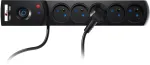 Getfort 5P 5m Black USB Surge Protector Power Strip