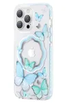 Kingxbar Apple iPhone 14 Pro Max MagSafe Butterfly Series Magnetic Case Blue