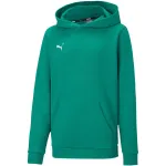PUMA teamGOAL 23 Casuals Hoody Jr vaiki&scaron;kas megztinis su gobtuvu Forest Green 128