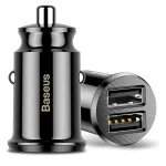 Automobilinis USB įkroviklis Baseus CCALL-ML01 (2&times;USB, 3.1 A, juodas)