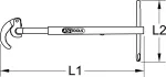 KS TOOLS teleskopinis praustuvo veržliaraktis, &Oslash; 32-63mm (126.2000)