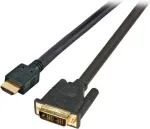 EFB HighSpeed HDMI+ kabelis su Ethernet, HDMI A į DVI-D 18+1 Male, 20 m, juodas K5432.20V2