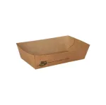 PAPSTAR pure 100% Fair padėkliukai bulvytėms, vidutiniai, 8,5 x 13,5 cm, &scaron;viežio pluo&scaron;to kartonas, rudos spalvos, 80 vnt. (87243)