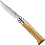 Sulankstomas ki&scaron;eninis peilis Opinel No. 08 su alyvmedžio rankena, nerūdijančio plieno geležte, modelis 002020