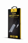 Gembird UHB-U3P1U2P3-01 USB &scaron;akotuvas su 4 lizdais, 1x USB 3.1 + 3x USB 2.0