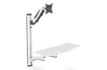 DIGITUS Darbo stotis monitoriui, klaviatūrai ir pelei ant sienos 32 col. 8 kg VESA 75x75/100x100 balta/juoda