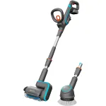 Akumuliatorinis kietų grindų valiklis AquaBrush Universal 18V P4A, pilkai/turquoise, Li-Ion akumuliatorius 2,5Ah P4A, POWER FOR ALL ALLIANCE