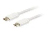Equip Platinum USB Type C laidas, 2 m, USB 3.2 Gen 2, 10 Gbit/s, balta