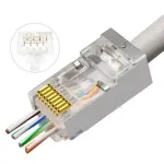 Lanview LVN125310 RJ45 ki&scaron;tukinis jungtis, skaidri, 50 vnt.