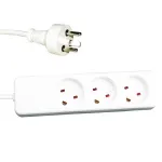Prailginimo laidas Garbot 24155123-7EE 7 m 3 AC lizdai(-ų) Vidiniam naudojimui Baltas