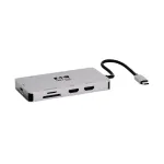 Eaton Tripp Lite USB-C Dock, Dual Display - 4K 60 Hz HDMI, USB 3.2 Gen 1, USB-A Hub, GbE, Memory Card, 100W PD Charging, pilka - dokavimo stotelė - USB-C - 2 x HDMI - 1GbE (U442-DOCK)