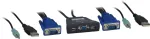 KVM jungiklis Inter-Tech KVM-LS-21JA, 2 prievadai, VGA, USB, garsas, juodas