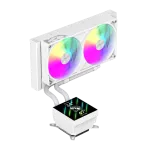 Gamemax CPU skysčio au&scaron;intuvas | GLACIER 240 LCD WH | Intel, AMD