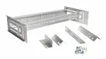 Rack bėgelis EQUIP EZR-DIN-3 &mdash; 19 colių (48,3 cm) 3U DIN, RAL7035 pilka, plotis 485 mm, gylis 150 mm