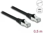 Tinklo kabelis DeLOCK RJ45 Cat.6A 0,5 m juodas