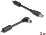 DeLOCK USB kabelis, A tipo ki&scaron;tukas &ndash; B tipo ki&scaron;tukas, 90&deg; kampu, 3 m