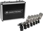 Būgnų mikrofonų rinkinys Omnitronic MIC 77-7LMH MK2 &mdash; 7 dalių komplektas daugiakanaliam būgnų įra&scaron;ymui