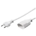 Wentronic Goobay Euro ilgintuvas, 5 m, baltas - Euro ki&scaron;tukas (C tipo, CEE 7/16) > Euro lizdas (C tipo, CEE 7/16) (50509)