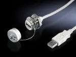 USB A &ndash; USB A laidas, Rittal 2482.220 &mdash; 1 m, baltas, ki&scaron;tukas&ndash;lizdas