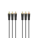 Hama 00205150 garso kabelis 1,5 m 3x RCA juodas