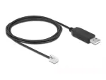USB 2.0 į RJ12 RS-232 adapteris (kabelis) DeLOCK 66737, 2 m