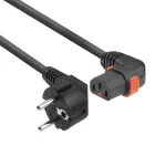 ACT maitinimo laidas CEE 7/7 (kampu) - C13 IEC Lock (de&scaron;inysis kampas) juodas 3 m, EL454S