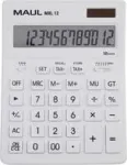 Maul MXL 12 stalinis skaičiuotuvas baltas Ekrano skaitmenys: 12 maitinamas baterija, saulės energija (P x A x G) 155 x 205 x 35 mm (7267002)