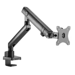 Monitorinis laikiklis SILVERSTONE SST-ARM13 &mdash; vienas reguliuojamo auk&scaron;čio VESA tvirtinimas, sidabrinis
