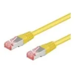 Wentronic Goobay CAT 6 jungiamasis kabelis, S/FTP (PiMF), geltonas, 5 m &ndash; LSZH halogenų neturintis, varinis (68303)
