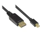 Laidas DisplayPort Alcasa DP-MDP1 1 m Mini DisplayPort Juodas