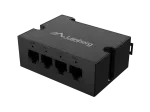 Switch Lanberg DIN-FE4-AT-30W 1xIN 3xOUT 100 MB/s POE stiprintuvas Fast Ethernet DIN bėgelis AT 30W